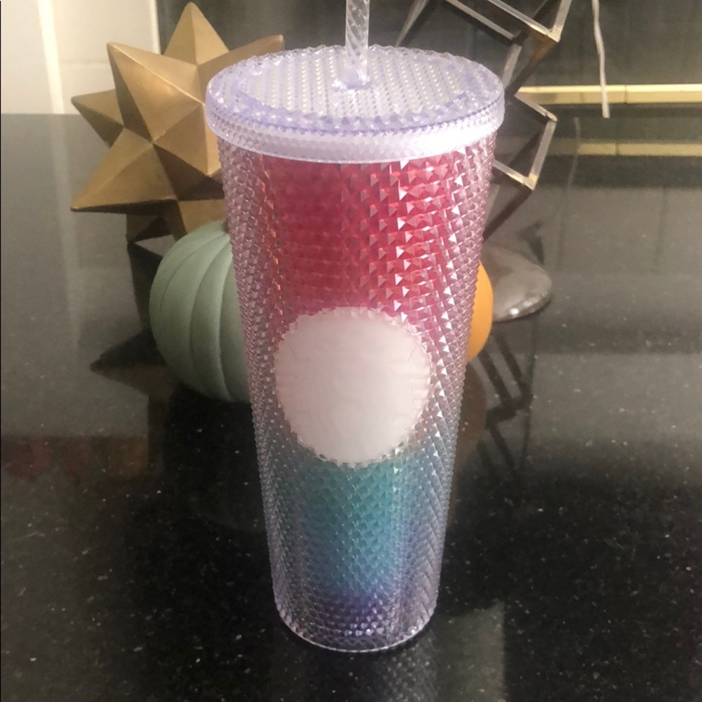 Rainbow Studded Starbucks Tumbler